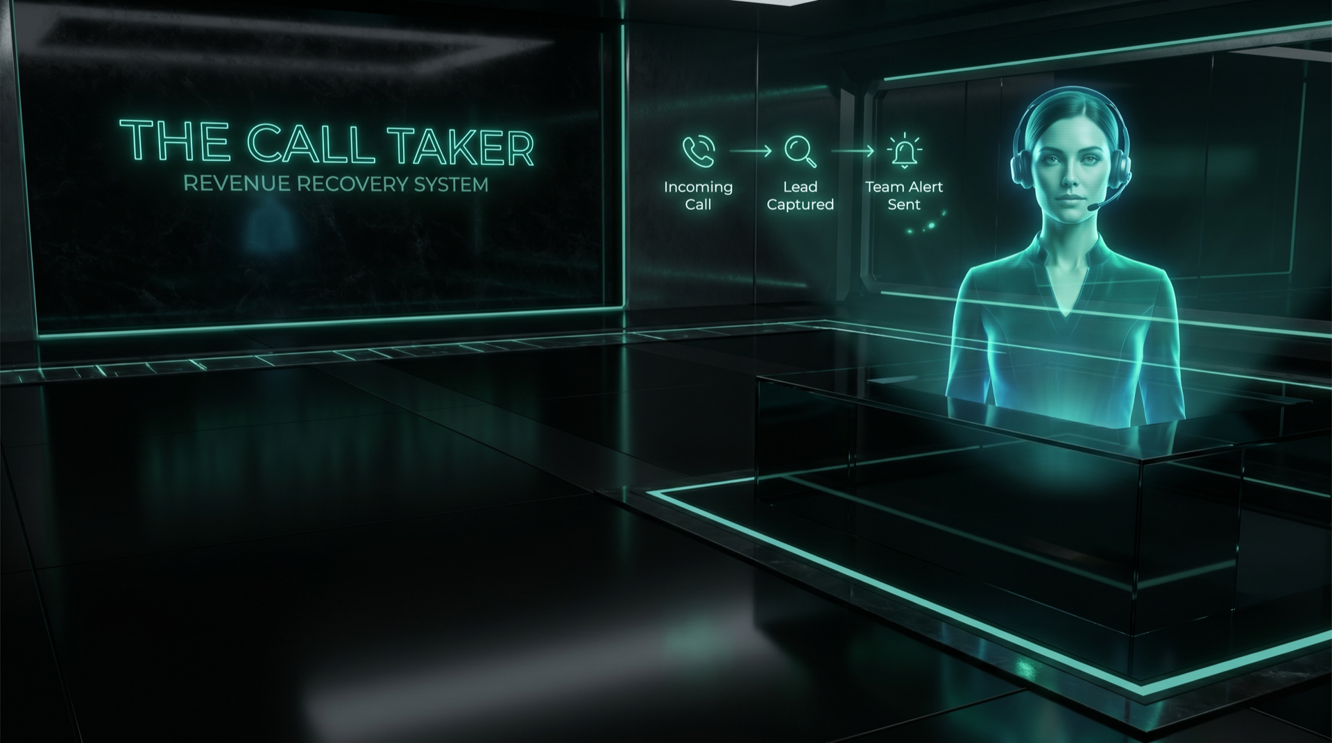 Gideon, The Call Taker’s illustrated AI receptionist